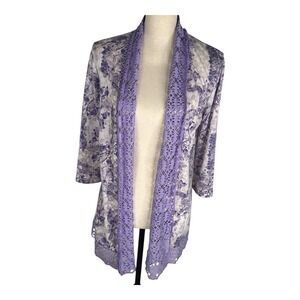 Chico's Paisley Duster Cardigan Kimono - Size 0 Casual Comfy Boho‎